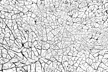 Cracked ground surface texture. Vector illustration. Monochrome background of coarse soil