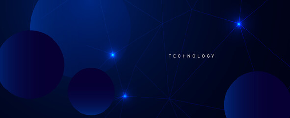 Abstract geometric dark concept circular design banner background