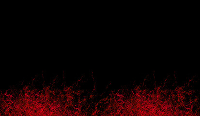 Fototapeta na wymiar black background with red texture abstract below
