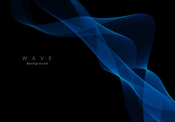 Abstract stylish smooth dynamic wave background