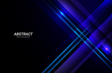 Obraz premium Abstract blue neon light background with glowing lines