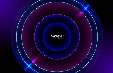 Abstract geometric circular shiny design colorful background.