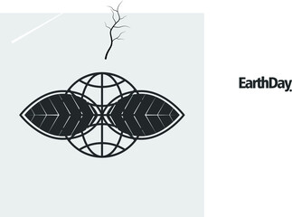 earthday logo design vector.ilustration 