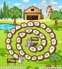 A farm boardgame template