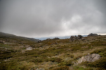 clouds over the mountains
