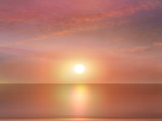 pink gold sunset at sea   sun beam reflection on water wave , nature landscape seascape 