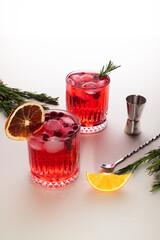 cranberry christmas cocktail fresh drink