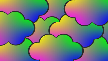 カラフルな雲の背景