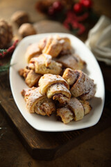Traditional homemade jam cookies with nuts