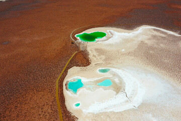 Lagunas Escondidas de Baltinache in Chile Aerial View | Luftbilder vom Lagunas Escondidas de Baltinache