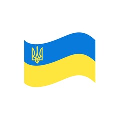 State flag of Ukraine. Peace for Ukraine. Pray for Ukraine. Stop the war. vector