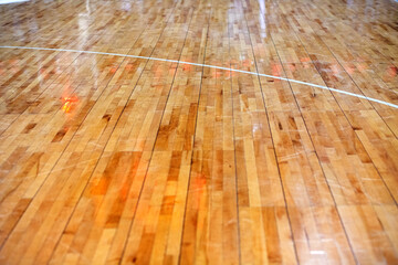 basketball court detail of the floor