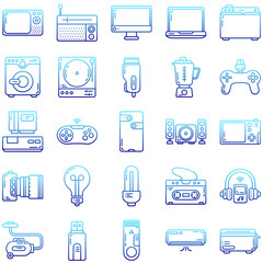 electronic tools icon set