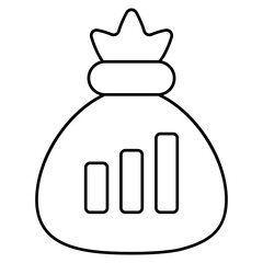 Financial Analytics icon, editable vector