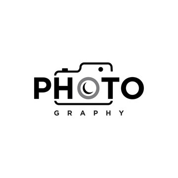 photographer logo icon, simple clean and modern