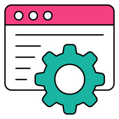 Premium download icon of web setting