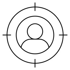 An editable design icon of profile target