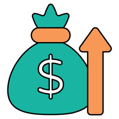 A perfect design icon of money bag