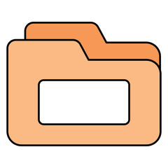 Editable design icon of folder