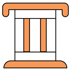 Modern design icon of greek building