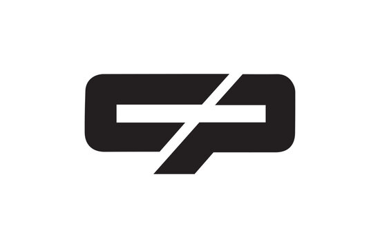 CP or PC Letter Initial Logo Design, Vector Template