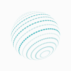 blue 3d circle dot line vector illustration background