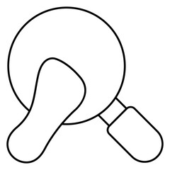 Editable design icon of search footprint