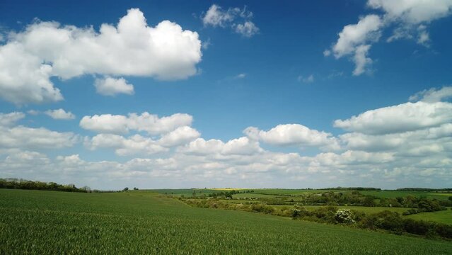 Peaceful time lapse clouds in Oxfordshire.  Motion controlled pan