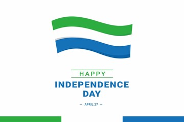 Sierra Leone Independence Day. Vector Illustration. The illustration is suitable for banners, flyers, stickers, cards, etc.