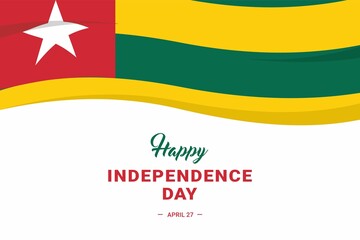 Fototapeta premium Togo Independence Day. Vector Illustration. The illustration is suitable for banners, flyers, stickers, cards, etc.