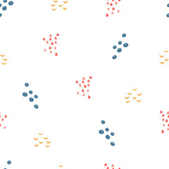 Seamless watercolor sea life abstract pattern