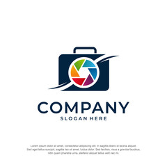 travel photography logo premium vector