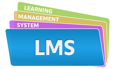 LMS - Learning Management System Colorful Squares Stack 