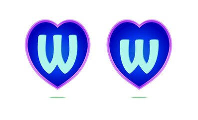 Letters of love. Big W and small w.	
