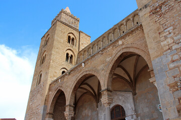 medieval cathedral in cefal&ugrave; in sicily in italy 