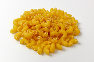 Macaroni on a white background