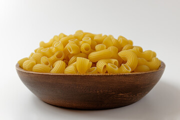 Macaroni on a white background