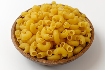 Macaroni on a white background