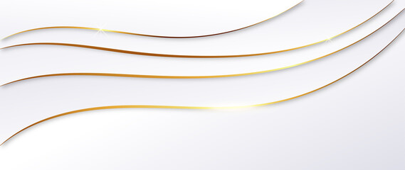 Abstract grey and gold background poster with dynamic waves. technology network Vector illustration.