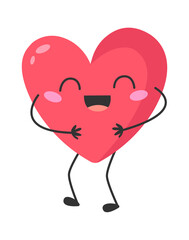 Laughing Cartoon Heart. Vector illustration
