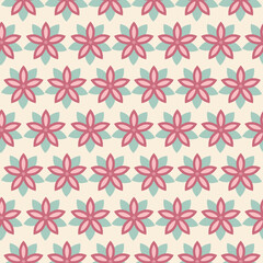 seamless pattern with pink flowers, abstract flower pattern