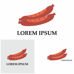Sausage Icon Illustration vector background