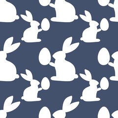 Easter seamless rabbit pattern for fabrics and textiles and packaging and Christmas gifts and kids