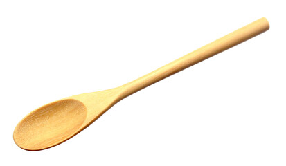 Wooden spoon isolated on white background