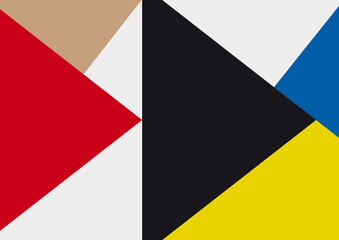 digital framework inspired by a painting expressionism and geometric abstractionism art style. Colorful background