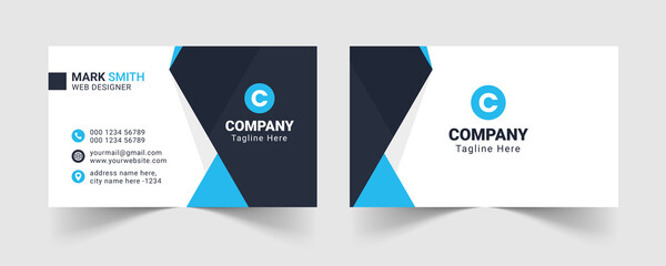 Corporate business card template, Modern business card design template, Clean professional business card template, visiting card, business card template.