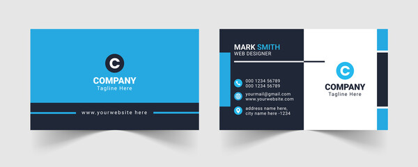 Corporate business card template, Modern business card design template, Clean professional business card template, visiting card, business card template.