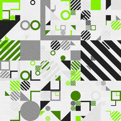 abstract geometric figures, bauhaus background