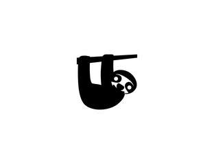 Sloth vector icon. Isolated sloth animal flat illustration © photosynthesis