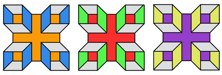 image of a geometric abstract optical illusion of a square shape figure